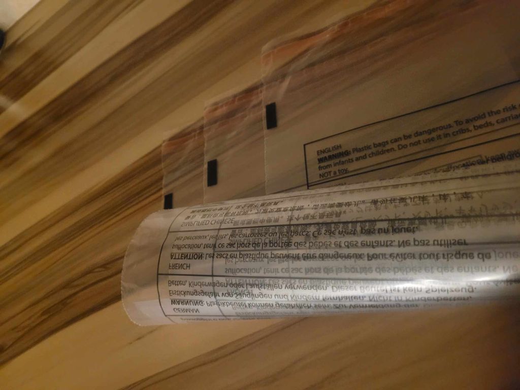 Worek na odzież 350x550 z folii LDPE40 transparentnej
